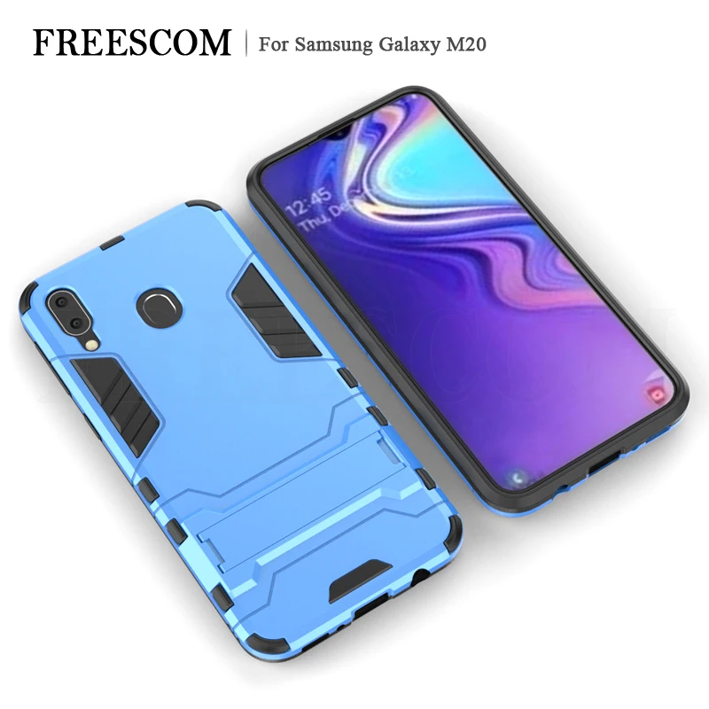 

For Samsung Galaxy M20 Case Armor Hard PC Soft Silicone TPU Back Cover For Samsung Galaxy M20 Shockproof Holder Phone Case Funda