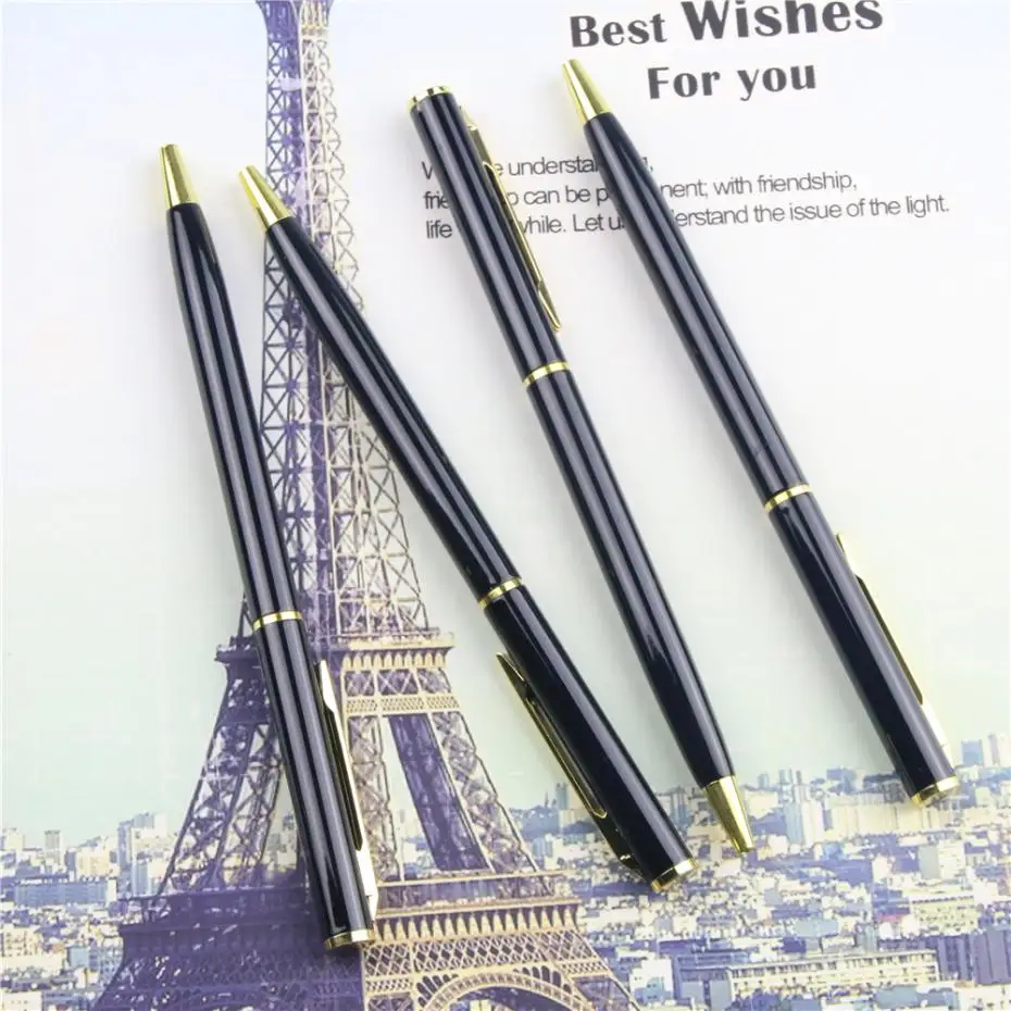 Pc Core Metal Ballpoint Pen Rotating Metal Money Clip Metal