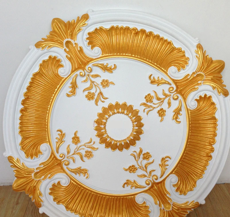 Polyurethane Chandelier Ceiling Rosette Light Plate Paterage Decoration PU Decorative Ceiling Rose Pendent Lamp Panel Medallion 2