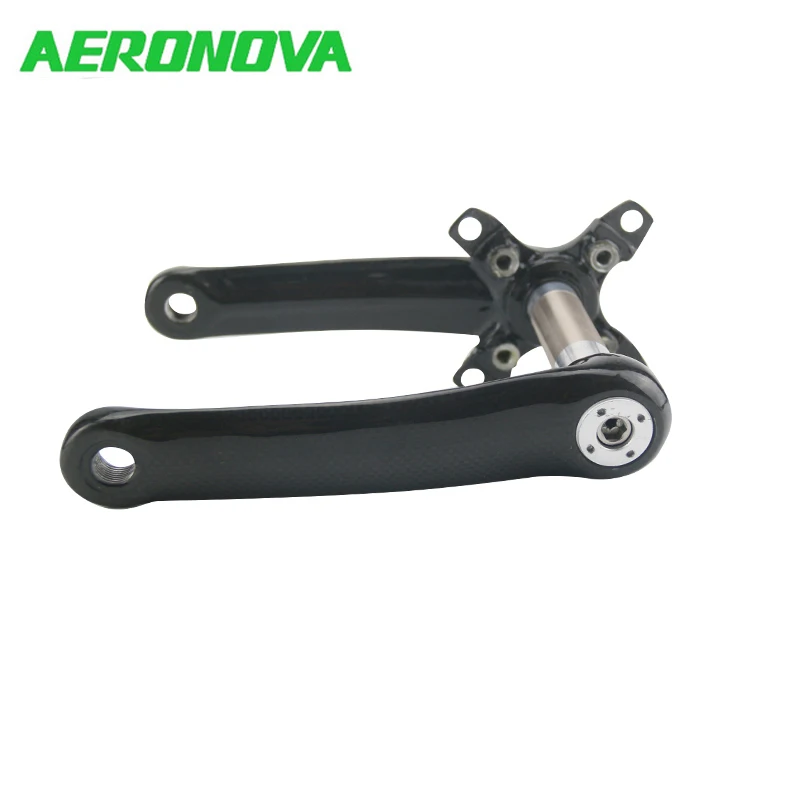 

AERONOVA Mountain Bike Carbon Crank 104 BCD Mtb Crankset 170/175mm 3K Glossy/Matte Black Ultra-light Cycling Bicycle Cranks
