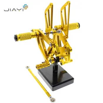 

CNC Billet Adjustable Rearset Foot Pegs Pedals Rest Rear set Racing For Kawasaki Ninja ZX6R ZX 6R 636 ZX636 1998-2002 00 01 Gold