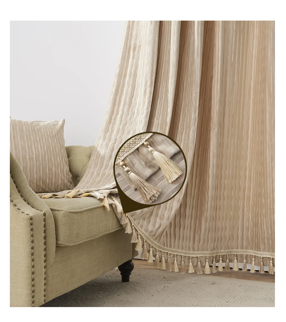 GIGIZAZA, мягкая бархатная ткань для штор, декоративные черные занавески на окно для гостиной, цвета слоновой кости, в европейском стиле rideaux