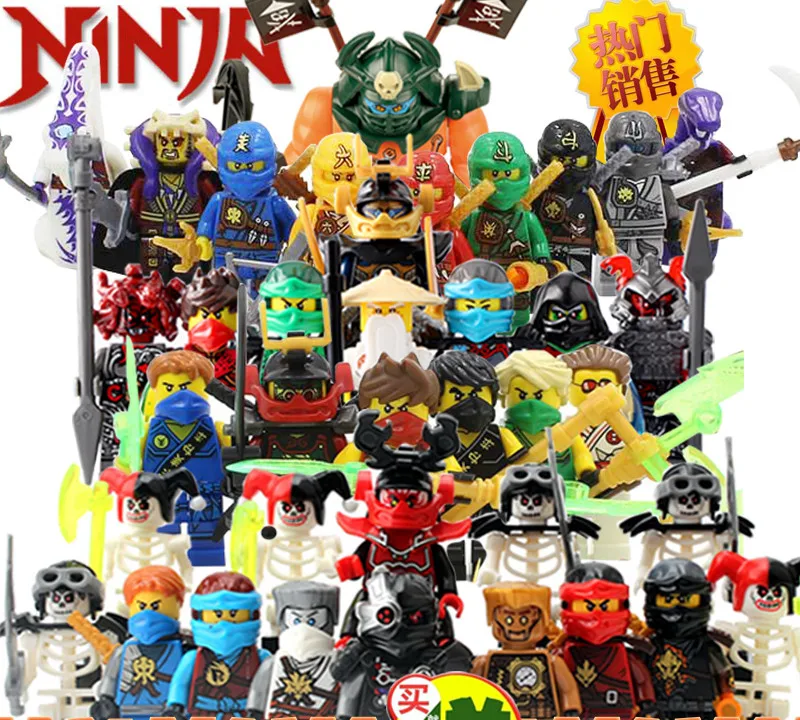 

2018 Compatible L NINJA Heroes Kai Jay Cole Zane Nya Lloyd With Weapons Action Toys for children