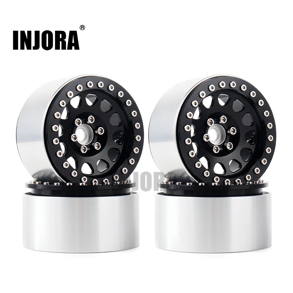 Black INJORA 1.9 Inch Beadlock Wheel Rim & Rubber Tires for 1/10 RC Crawler Axial SCX10 90046 90047 Tamiya CC01 D90 TF2,5 Color Available,4Pcs/Set Black INJORA 1.9 Inch Beadlock Wheel Rim & Rubber Tires for 1/10 RC Crawler Axial SCX10 90046 90047 Tamiya CC01 D90 TF2,5 Color Available,4Pcs/Set