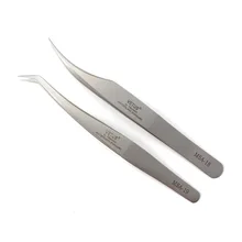 

high quality Stainless lashes Tweezers Curved Straight Tip Precision Anti-static Forceps professionals eyelash extensions tools