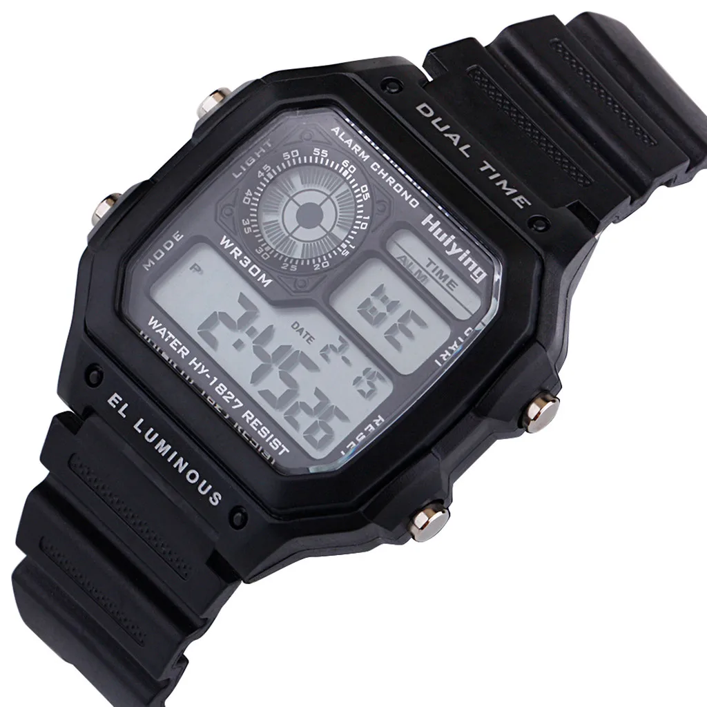 Reloj hombre, цифровые женские часы, водонепроницаемые, двойное время, персональный, многофункциональный, светодиодный, электронные, спортивные часы