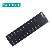 Sipolar 20 Порты USB 2,0 концентраторы, украшенное мозаикой из драгоценных камней, 12V 8A AC Мощность адаптер для периферийных устройств для мобильных телефонов портативных ПК Тетрадь