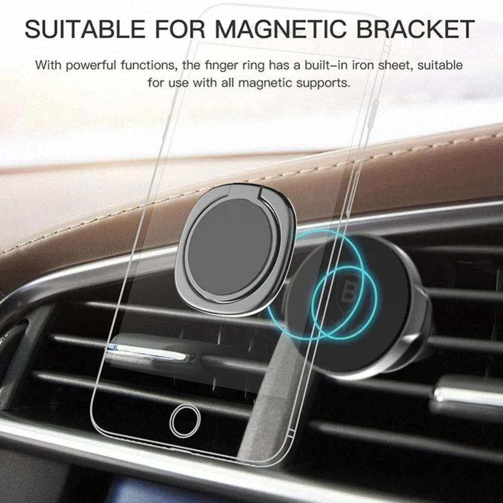 Mini Dashboard Car Phone Ring Holder Magnet Magnetic Phone Holder Universal for iPhone for Samsung for Xiaomi GPS Bracket Stand