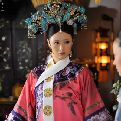 Принцессы Хуа Фэй костюм ТВ играть легенда о zhenhuan нежный Вышивка династии Цин императрица костюм принцессы - Цвет: Pink w Flower