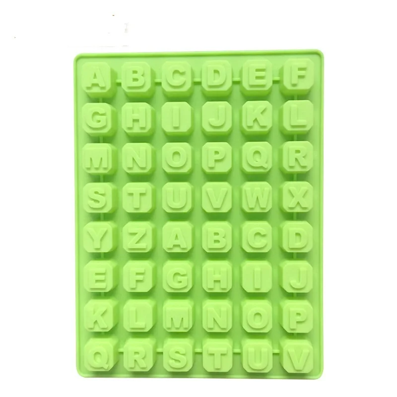 48 Letters Of The Alphabet Silicone Chocolate Molds, Handmade Diy Ice