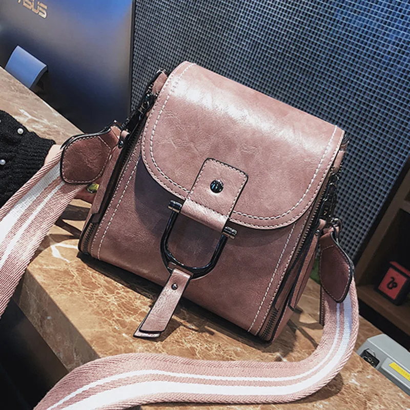 

ETAILL 2018 New Fashion Pu Leather Solid Bag Women Wide Strap Handbags Hotsale Ladies Casual Shoulder Messenger Crossbody Bags