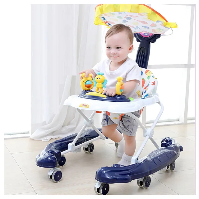 Infant Child Baby Walkers Multi function Anti Rollover Hand Push Baby