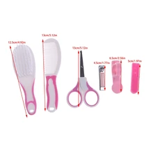 2017New 6 шт./компл. для новорожденных, для малышей и детей постарше Набор для маникюра ногтей ухода за волосами, уход за волосами, уход за волосами, Набор щеток для ухода разные цвета