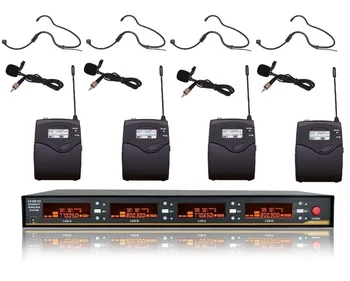 

Bolymic microfono condensador UHF 4-Channel Professional UHF Lapel / Lavalier & Headset Wireless Microphone System Free Shipping
