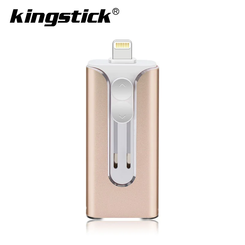 USB Flash Drive For iPhone X/8/7/7 Plus/6/6s/5/SE/ipad OTG Pen Drive HD Memory Stick 8GB 16GB 32GB 64GB 128GB Pendrive usb 2.0 - Цвет: champagne