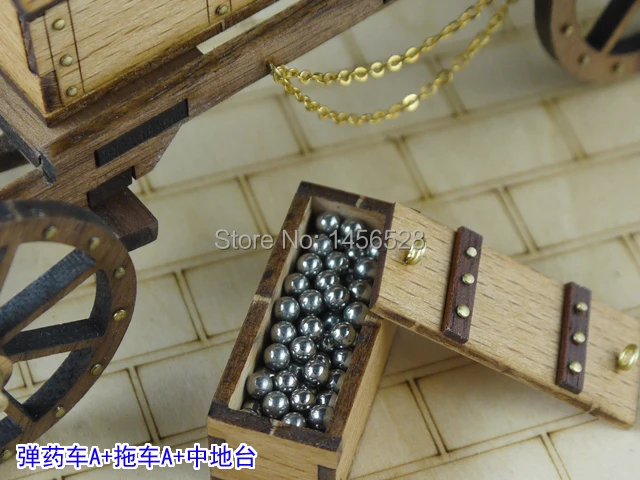 

wooden scale military toys weapons napoleon period NAPOLEON CANNON+MIDDLE PLATFORM+AMMUNITION WAGON+TRAILER wooden scale model