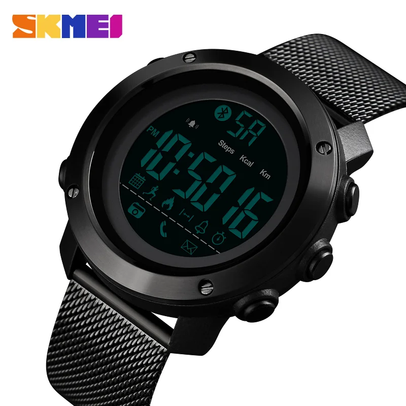 Luxury Bluetooth Smart Watch For Men Calorie Pedometer Sport Watches Sleep Tracker Message Remind Electronic Clock Brand SKMEI