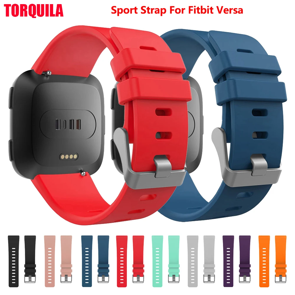 TORQUILA Премиум мягкий силиконовый ремешок для Fitbit Versa фитнес-браслет Сменные часы спортивный светильник