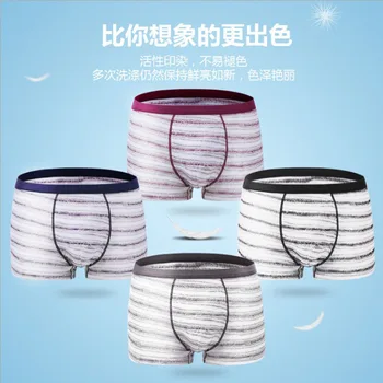 

Men's Box Underwear Cotton Panties Mid Size Underpants Daily Panties Mid-Waisted Briefs Breathable 4 colors