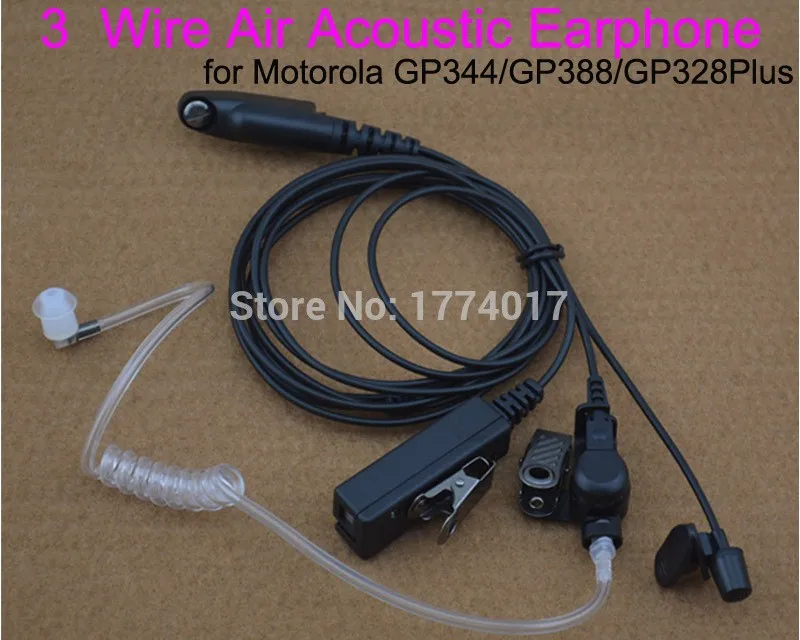 3-Wire-Clear-Tube-Air-Acoustic-Earphone-Earpiece-for-Motorola-GP344-GP388-GP328Plus-GP338Plus-GL2000-EX500