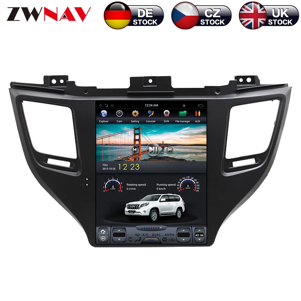 

ZWNVA Tesla IPS Screen Android 7.1 Car No CD DVD Player Radio GPS Navigation For Hyundai Tucson 2015 2016 2017 2018 Headunit
