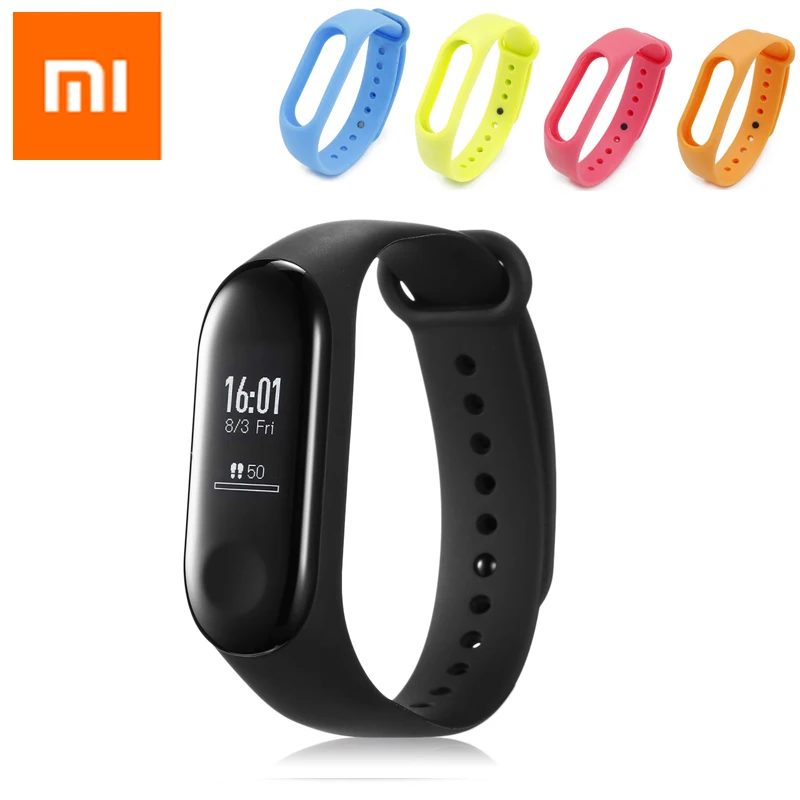 Xiaomi Mi Band 3 Смарт-трекер Браслет 5ATM водонепроницаемый BT 4 1 пульсометр OLED сенсорный