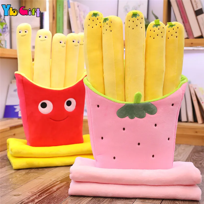 

Creative Kawaii Fast Food Pillow Chip Sticks Fruits Strawberry Carrot Plush Toy Cute Cushion Kids Children Gits Party Decor