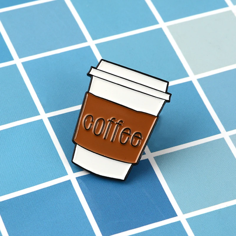 Кофейная чашка Beaut Pin To go &quotCoffee&quot дорожная кружка эмалированные броши значки