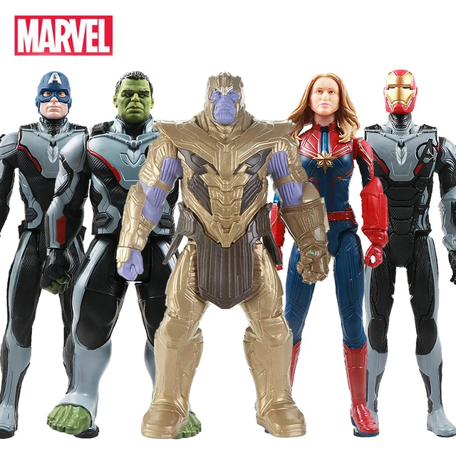 30cm Marvel Avengers Toy Thanos Hulk Spiderman Iron Man Captain America  Thor Black Panther with Sound and Light Action Figure - AliExpress