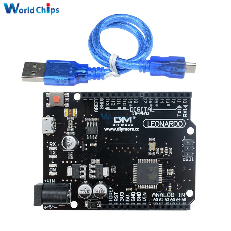 ATMEGA32U4 AU Leonardo R3 модуль для Arduino макетная плата Pro Micro USB 3 В 5 в 16 МГц PWM канальный