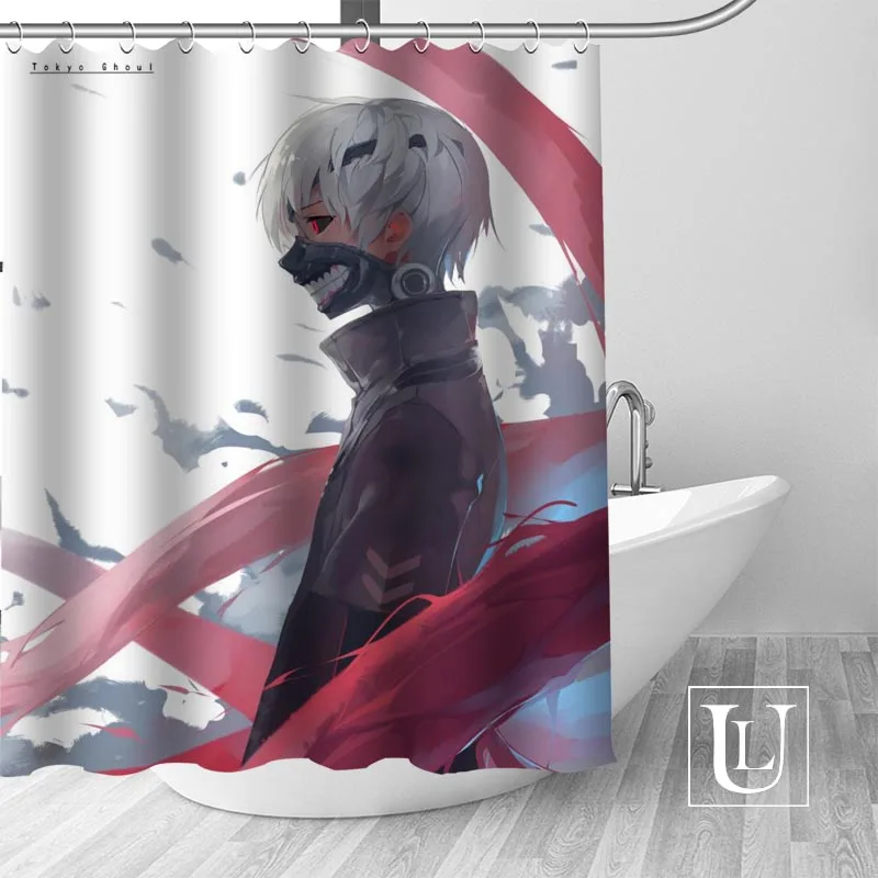 Одежда с надписью «Tokyo Ghoul для душа Шторы s пользовательские Ванная комната Шторы водонепроницаемая ткань для ванной полиэстер Душ занавес высокого качества - Цвет: 10
