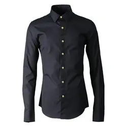 100% хлопок Для мужчин рубашка 2018 с длинным рукавом Тонкий Повседневное Camisas masculina мягкие удобные сплошной Бизнес мужской рубашки Большие
