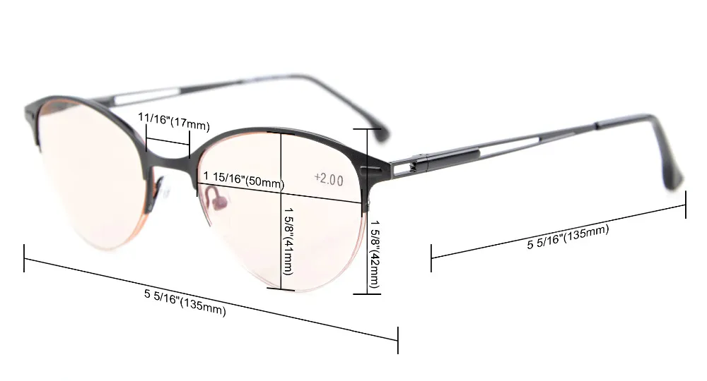 R1648 Mix Eyekepper 5-Pack качественные Пружинные шарниры полуобода кошачий глаз Стиль очки для чтения в комплекте компьютерные очки+ 0,00-+ 4,00