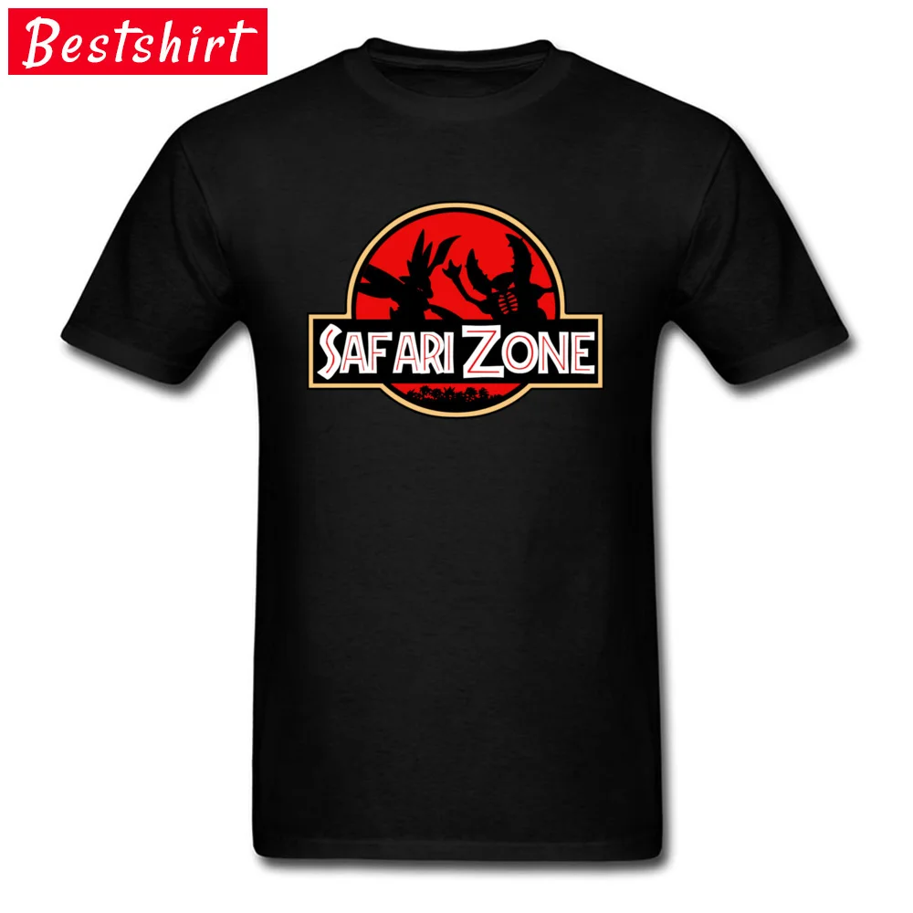  Men T Shirt Jurassic Park Safari Zone 12075 Summer Tops Tees 100% Cotton Crewneck Short Sleeve cosie Sweatshirts NEW YEAR DAY Jurassic Park Safari Zone 12075 black