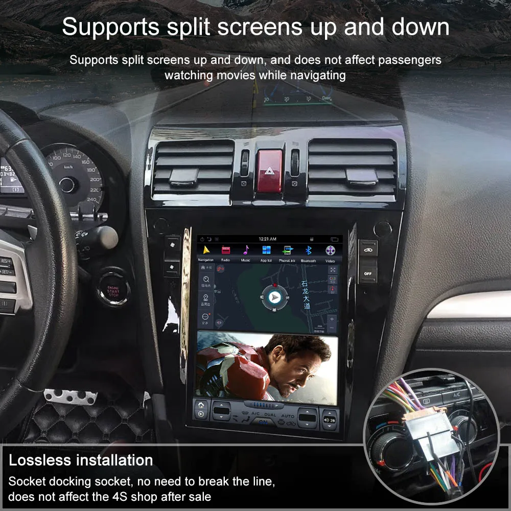 Discount Android 7.1 Tesla style Car No DVD Player GPS Navigation For Subaru Forester 2013+ head unit tape recorder multimedia stereo map 16