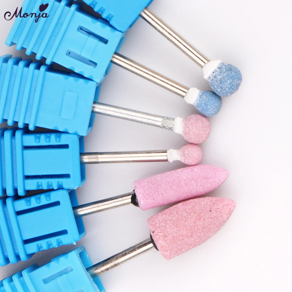 

Monja 6 Types Nail Art Drill Bit Milling Polishing Grinding Cutter Gel Polish Rotary Electric Machine Manicure Tools