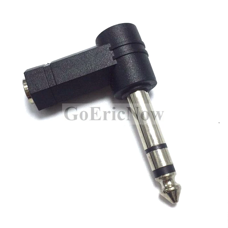 1pcs 6.35mm Male to 3.5mm Female Plug 3 Pole 90 Degree Right Angle Stereo Audio Adapter Connector | Обустройство дома
