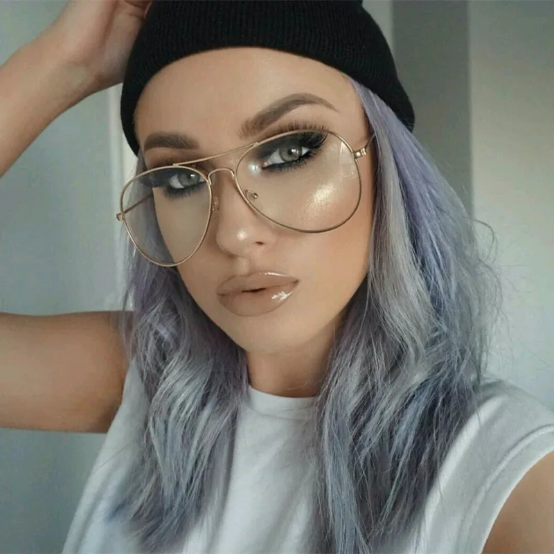 Clear Glasses Retro Eyeglasses Metal Gold Myopia Eyewear Women Men Spectacle Frames Optical Glasses Frame Transparent 2019