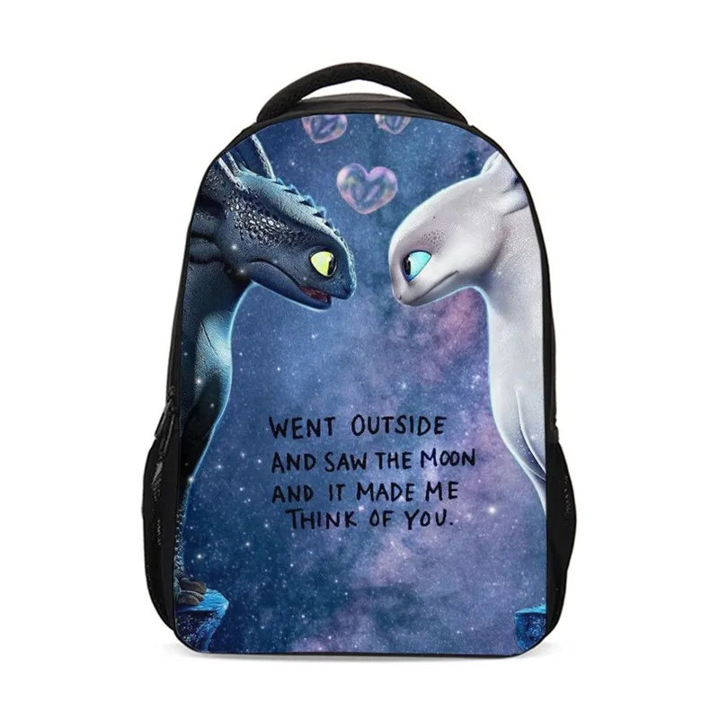 Кожаный рюкзак с 3D-принтом «Как приручить дракона», детские школьные сумки для девочек-подростков/мальчиков, Mochila Feminina Back Pack - Цвет: SCBU016000UJS