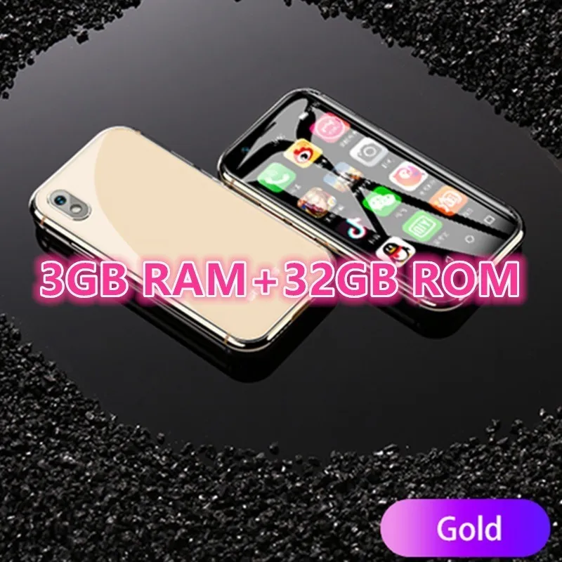 3GB RAM Gold SOYES XS мини смартфон 3 ГБ+ 32 ГБ Android Мобильный 4G Wifi gps Google Play Карманный распознавание лица самый маленький мобильный телефон - Цвет: 3GB RAM Gold