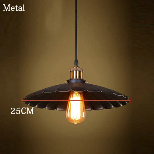 Стильная потолочная лампа подвесные светильники стеклянные подвесные светильники Лофт промышленный подвесной светильник Lamparas De Techo Colgante современный блеск кулон - Цвет корпуса: Diameter  25CM