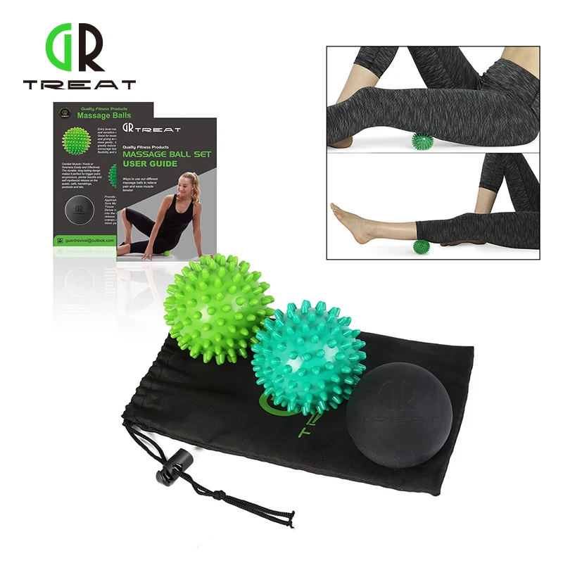GR Treat Trigger Point Massage Ball Set Peanut Massage Ball Lacrosse Balls Fitness Relieve Gym