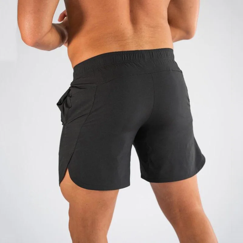 Running Quick Dry Shorts Men Workout Bodybuilding Gym Spandex Shorts Sports Jogging Pocket Tennis Training Shorts