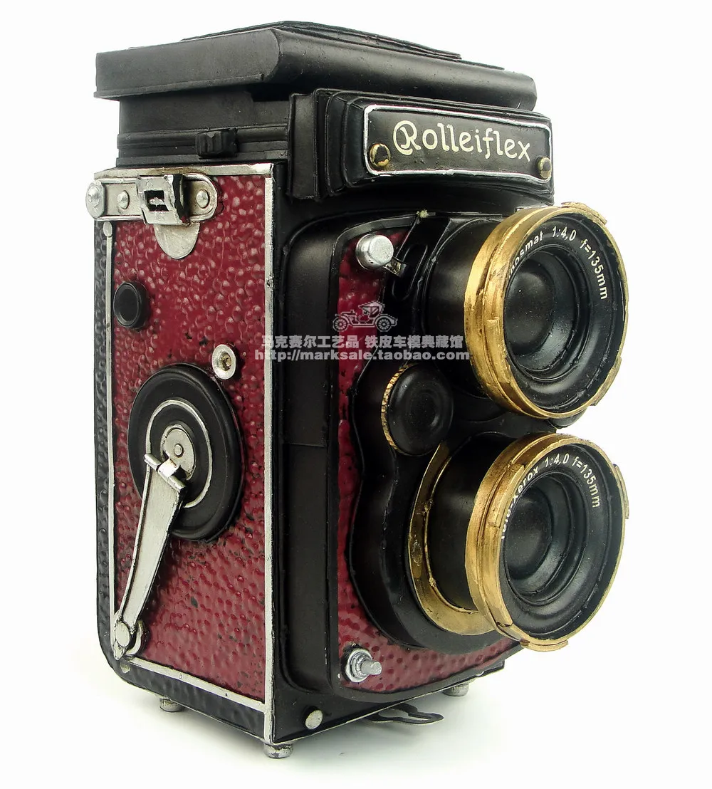 Лидер продаж, классический европейский стиль, ретро, немецкая модель камеры Rolleiflex, креативная мини железная модель, лучший подарок, украшение для домашнего бара