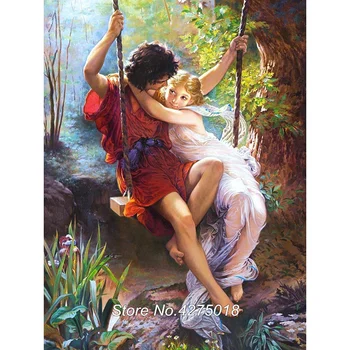 

Diy Diamond Painting Cross Stitch Set Lovers on the swing Home Decoration Full mosaic Diamond Embroidery 5D Needlework CX091
