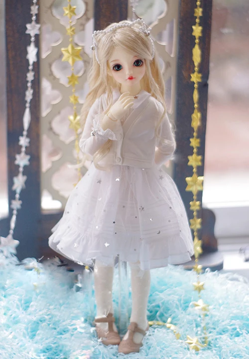 BJD одежда вязаное пальто платье костюм для 1/4 1/6 BJD YOSD MSD Размер куклы зеленый wihte черный цвет платье Одежда для кукол