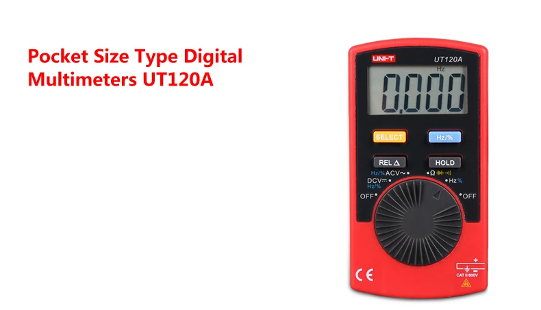UNI-T UT120A карманный размер Stype Цифровой мультиметр Частота Диод Авто Диапазон легко носить с собой