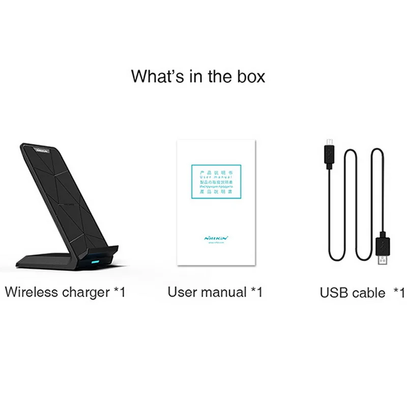 QI быстрая Беспроводная зарядная подставка Nillkin Беспроводное зарядное устройство для Iphone x Iphone 7 8 plus samsung Galaxy Note 8 S8 S8 plus s7 edge