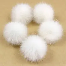 10 шт. помпон из искусственного меха норки 3 см маленький размер помпон меховой шар DIY для сережек брелок шарф обувь шапки аксессуары