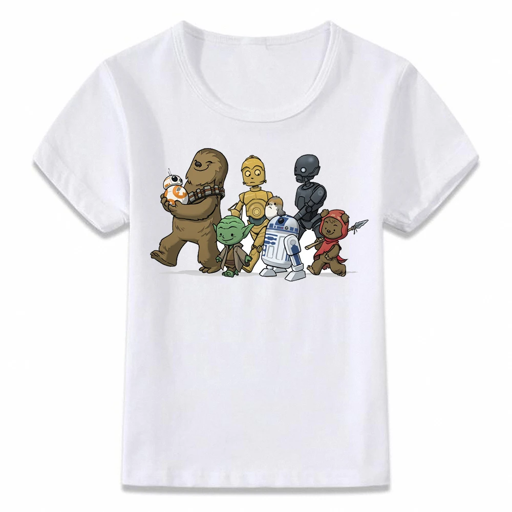 

Kids Clothes T Shirt Chewie Yoda R2d2 Porg Star Wars T-shirt for Boys and Girls Toddler Shirts Tee